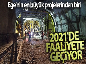 Ege'nin en büyük projelerinden Honaz Tüneli 2021'de faaliyete geçiyor