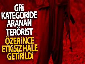 Gri kategoride aranan terörist Özer İnce etkisiz hale getirildi