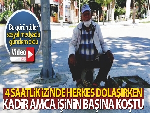 4 saatlik izinde ayakkabı boyamaya çıktı