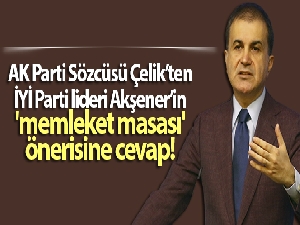 AK Parti Sözcüsü Çelik'ten İYİ Parti lideri Akşener'in 'memleket masası' önerisine cevap