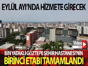 1. etabı tamamlanan Göztepe Şehir Hastanesi havadan görüntülendi