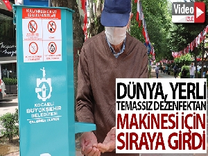 Dünya ülkeleri Kocaeli'de üretilen temassız dezenfektan makinesi için sıraya girdi
