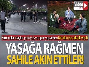 İstanbul'da vatandaşlar yasağa rağmen sahile akın etti