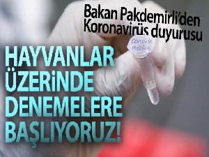 Bakan Pakdemirli: 'Covıd-19 antiserumu için hayvanlar üzerinde denemelere başlıyoruz'