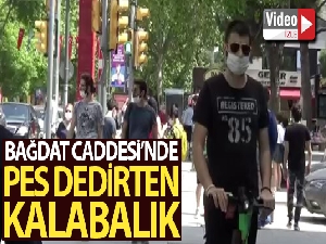 Bağdat Caddesi'nde insan kalabalığı pes dedirtti, uyarılara rağmen Bağdat caddesi doldu taştı