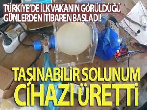 Günlerce sabahlara kadar çalışarak taşınabilir solunum cihazı üretti