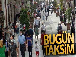 Taksim'de dikkat çeken yoğunluk