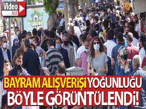 Van'daki bayram alışveriş yoğunluğu pes dedirtti!