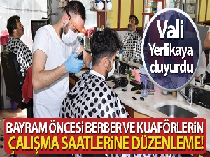 İstanbul'da berber, kuaför çalışma saatlerine bayram düzenlemesi