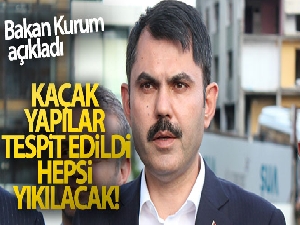Bakan Kurum: 'Antalya'da 413 yapının imara aykırı ve izinsiz yapıldığını tespit ettik'