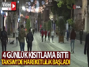 Kısıtlama bitti, Taksim'de hareketlilik başladı