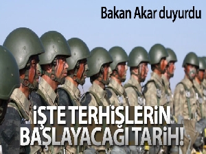 Bakan Akar: '31 Mayıs Pazar gününden itibaren terhisleri başlatacağız'