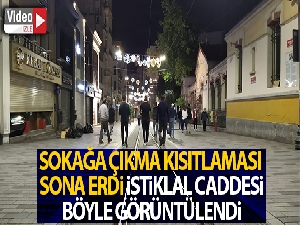 Sokağa çıkma kısıtlaması sona erdi, İstiklal Caddesi havadan görüntülendi