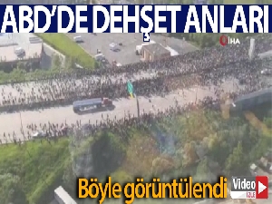 Minneapolis'te tanker, göstericilerin arasına daldı