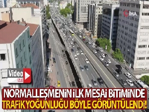 İstanbul'da oluşan trafik yoğunluğu havadan görüntülendi