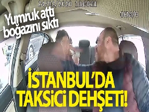 İstanbul'un göbeğinde taksici dehşeti kamerada