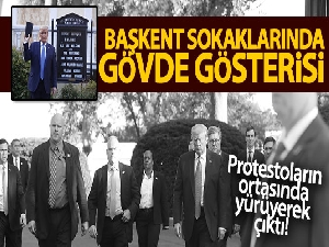 Trump protestoların ortasında Beyaz Saray'dan yürüyerek çıktı