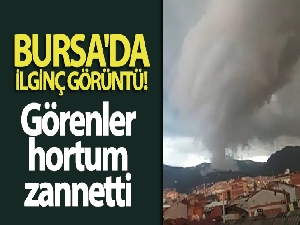 Bursa'da ilginç görüntü! Görenler hortum zannetti
