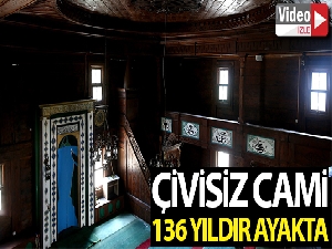 Çivi çakılmadan yapılan tarihi cami 136 yıldır ibadete açık