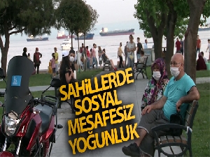 İstanbul sahillerinde sosyal mesafesiz yoğunluk