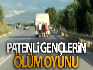 Patenci gençler, otobüsün arkasında saniye saniye kaydedildi