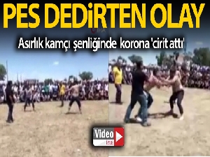 Asırlık kamçı şenliğinde korona 'cirit attı'