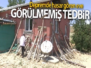 Depremde hasar alan eve farklı tedbir