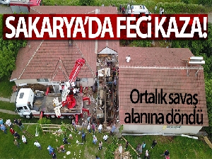 Sakarya'da freni boşalan kamyon eve girdi: 1 ölü, 2 yaralı