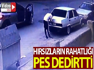 Hırsızın rahatlığı 'Pes' dedirtti