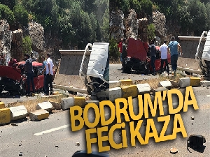 Bodrum'da feci kaza: 2'si ağır 3 yaralı