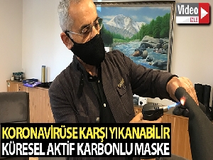 Korona virüse karşı yıkanabilir küresel aktif karbonlu maske