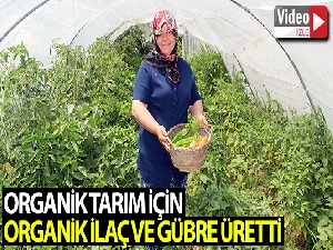 Hataylı kadın çiftçi, organik tarımı için, organik gübre üretti