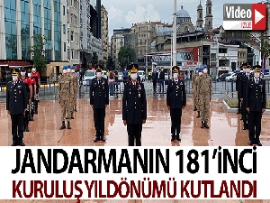 Taksim'de jandarmanın 181'inci kuruluş yıl dönümü töreni