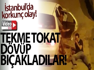 İstanbul'da bıçaklı gasp dehşeti kamerada