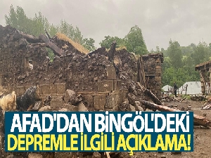 AFAD'dan Bingöl'deki depreme ilişkin bilgilendirme