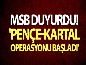 MSB: 'Pençe-Kartal Operasyonu başladı'