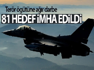 Pençe-Kartal Operasyonu'nda 81 hedef imha edildi
