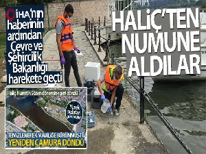 Çevre Bakanlığı ekipleri Haliç'ten numune aldı