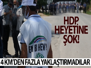 HDP heyetine büyük şok: 4 km'den fazla yaklaştırmadılar