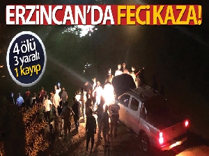 Erzincan'da Kemaliye'de minibüs nehre uçtu: 4 ölü, 3 yaralı