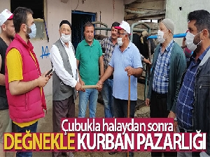 Amasya'da el sıkışmadan 'değnekle' kurban pazarlığı