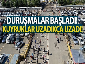 Duruşmaların başlamasıyla birlikte Kartal Adliyesi'nde metrelerce kuyruk oluştu