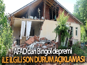 AFAD'dan Bingöl depremi ile ilgili son durum açıklaması