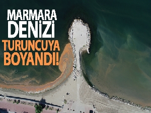 Marmara Denizi turuncuya boyandı