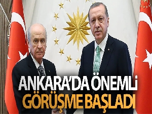 Cumhurbaşkanı Erdoğan, Bahçeli'yi kabul etti! Önemli görüşme sona erdi