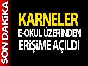 Karneler E-Okul üzerinden öğrencilerin erişimine açıldı