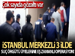 İstanbul merkezli 3 ilde suç örgütü üyelerine operasyon: 16 gözaltı