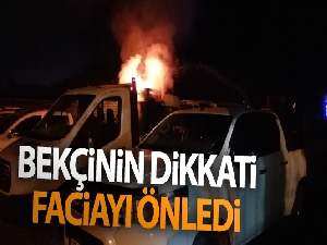 Bekçinin dikkati faciayı önledi