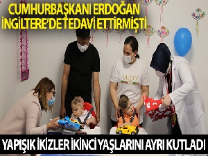 Yapışık ikizler Derman ve Yiğit ikinci yaş günlerini ayrı kutladı