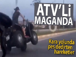 ATV ile kara yolunda pes dedirten hareketler